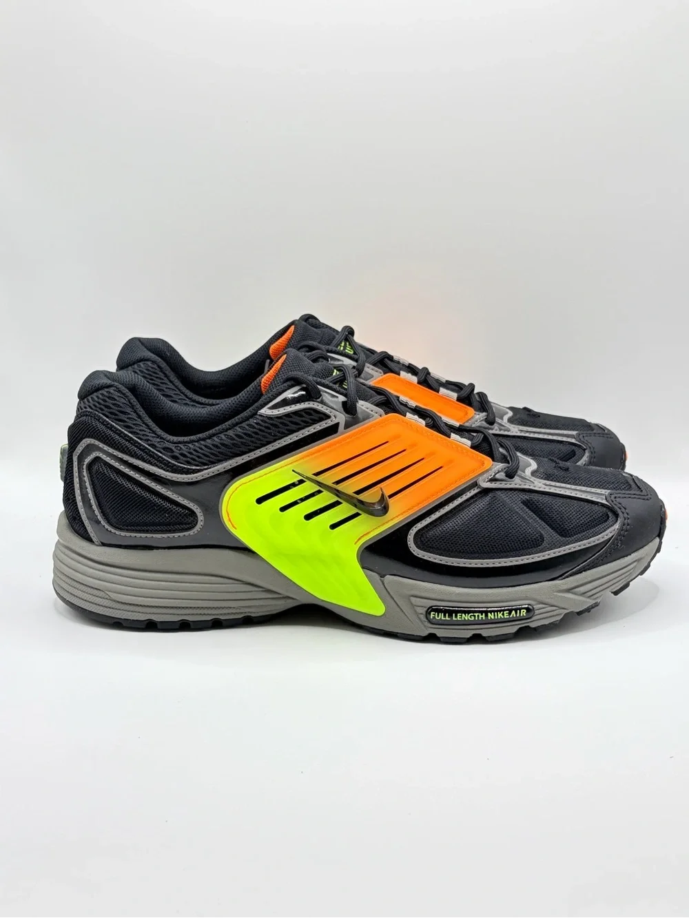 Nike Air Pegasus Wave with Neon Green and Bright Orange Panels